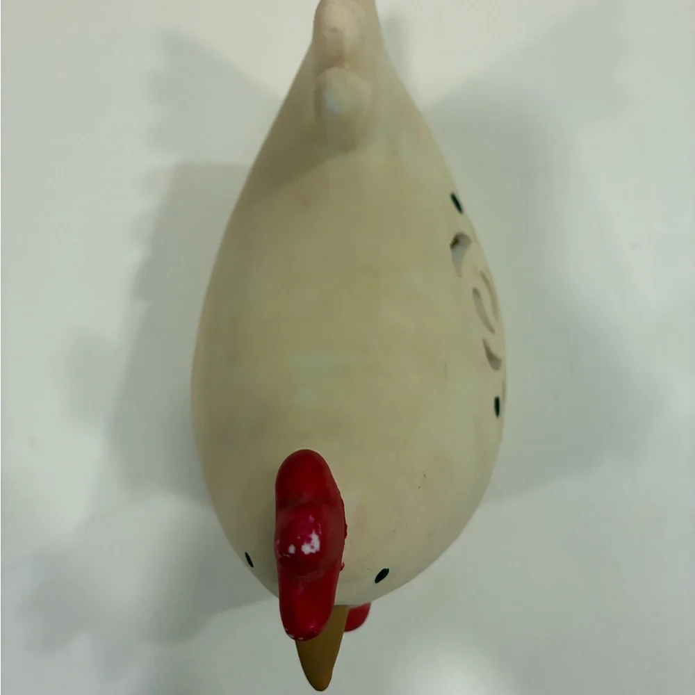 Easter Chicken Light W/Floral Cut Out light inside is YES included Kitsch Decor